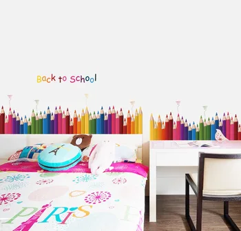 Animacinių filmų spalvos pieštuku Baseboard Sienų Lipdukai vaikams kambariai darželio apdaila, Gyvenamasis kambarys Miegamasis jam prilygintą išsilavinimą Meno, Lipdukas, namų dekoro