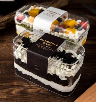20pcs Aukštos kokybės aikštėje cake box kepimo pakuotės sausainių desertas lauke gimtadienio džiaugtis dėžės, skaidrus gėlių, dovanų dėžutėje