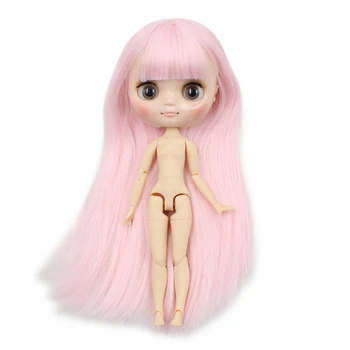 Gamyklos blyth Middie Lėlės bendras lėlės rožinės spalvos plaukai su kirpčiukais 1/8 lėlės 20cm žaislas