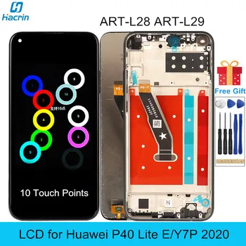 Pradinio Ekrano ir Huawei P40 Lite e menas-29 LCD su karkasu, 10 Taškų Jutiklinis Ekranas Pakeitimo 