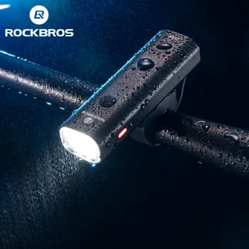 ROCKBROS LED Dviračio Žibintas USB Įkrovimo Dviračių Šviesos Rainproof Aliuminio Ultralight Žibintuvėlis 2000mAh MTB Priekinis Žibintas priekinis žibintas