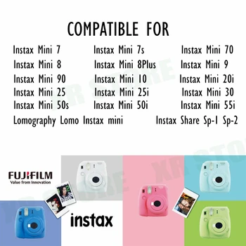 Fujifilm Instax Mini Kino Balta Krašto 60 Lapų/Paketus, Foto Popierius, Fuji momentinį fotoaparatą 11 9 8 7s 25 50 90 sp-1 2 Paketas