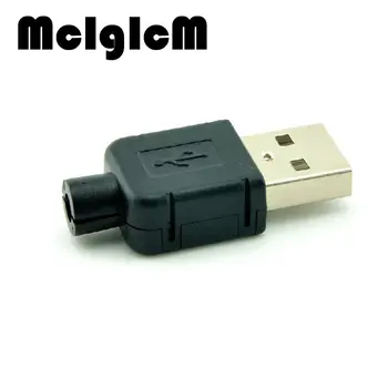 MCIGICM 50pcs USB vyrų lankelis plastiko lukštais / trijų dalių kroviklio elektros energijos konvertavimo rūšis, 4P svarbu
