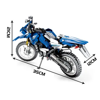 Biuro įranga motociklo WR250R Moto Cross Bike Statybiniai Blokai, Plytos, Klasikinis Modelis Vaikams, Žaislai Suderinama