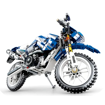 Biuro įranga motociklo WR250R Moto Cross Bike Statybiniai Blokai, Plytos, Klasikinis Modelis Vaikams, Žaislai Suderinama