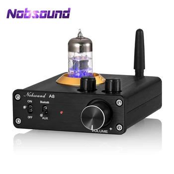 Nobsound Mini Bluetooth 5.0 Vakuuminio Vamzdelio Stiprintuvas Stereo Imtuvas Darbalaukio Garso Stiprintuvas su garso aukštumą Bass Control APTX-LL 50W+50W