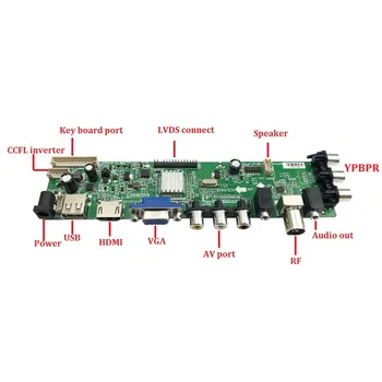 Rinkinys B140RW02 V0/B140RW02 V1 1600X900 40pin HDMI AV LED USB, VGA, TV valdiklio plokštės skaitmeninis DVB-T (DVB-T2 Signalo 14