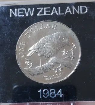 1984 m. Naujoji Zelandija 1 Doleris 38mm Monetas, Senus Originalus Kolekcines Monetos Tiražas Realių Atsitiktiniai Metų