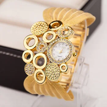 Naujas Aukso Cirkonio Moterų Apyrankės Žiūrėti Prabangos Prekės Ponios Suknelė Žiūrėti Kvarco Riešo Žiūrėti, Dovanos Moterims, Laikrodis Reloj Mujer