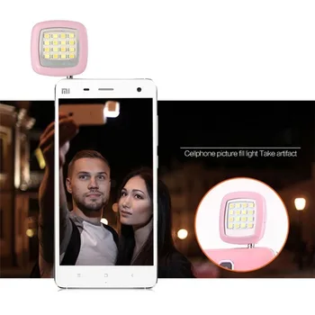Rožinės spalvos Mini Prožektorius Išmanųjį telefoną LED Blykste ir Užpildyti-Šviesos 