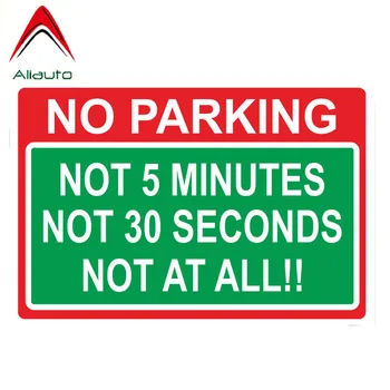 Aliauto Asmenybės Automobilių Lipdukas No Parking Ne 5 Minutes 30 Sekundžių Visais Juokinga Decal PVC Mazda Mazda 3 Subaru Vw,14cm*9cm