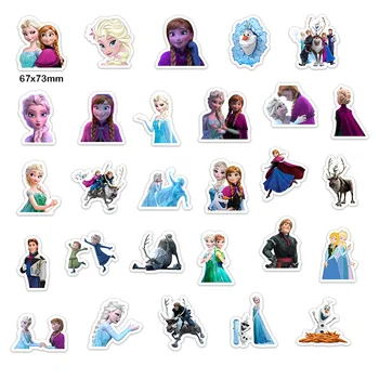 50pcs Užšaldyti Lipdukai Animacinių filmų Vaikams Disney Princess Šalis Dekoracija Namuose Šalis Tiekia aplinkosaugos ¾enklelis Sienos