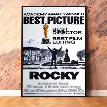 Rocky Balboa 1976 Filmų, Plakatų ir grafikos Sienos meno Dekoratyvinis Nuotrauką Drobė, Tapyba Už Kambarį Namų Dekoro Neįrėminti
