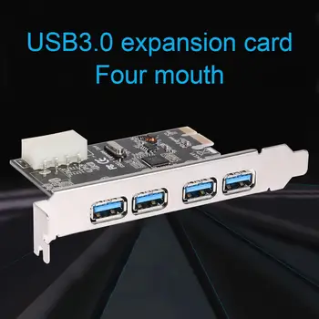 4 uosto Plėtros Plokštę PCI-E su USB3.0 Kompiuterį USB3.0 Plėtros Kortelę ar Biuro Kompiuterio Tiekimą Bitcoin Miner Kasyba