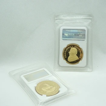 1967 m. Krugerrand 1OZ grynojo Aukso Replika Pietų Afrikos Monetos Replika Paul Kruger Atminimo Metalo Monetą su PCCB atveju PVC Maišelis