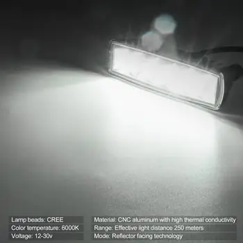 6 Colių Refrakciją LED Juostelė Šviesos 30W Darbą Šviesos Off-road Transporto priemonė Wrangler Sunkvežimių kapitalinis remontas Šviesų Projekcijos Lempos