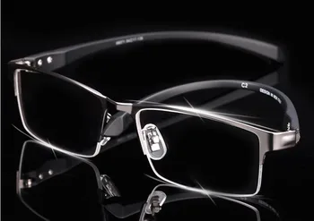 Naujas Vyrų mados metalo akiniai skaitymui pusė ratlankio verslo rėmo skaitymo akiniai +100 +150 +200 +250 +300 +350 +400 +600