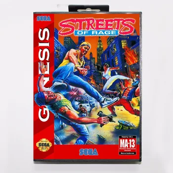 Gatvės Pyktis 16 bitų MD Žaidimo Kortelės Su Mažmeninės Langelyje Sega Mega Drive/ Genesis