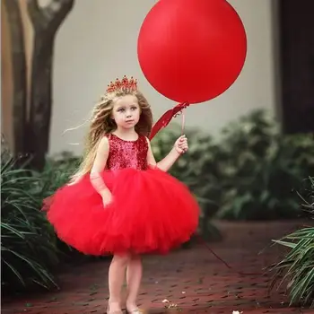 Inscenizacija Vaikams Baby Girl Princess Tutu Suknelė Tiulis Atgal Tuščiaviduriai Iš Šalies Suknelė Rožinės Spalvos Raudona Kamuolys Suknelė Oficialią Suknelės Vaikams Komplektai