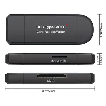 EastVita 3 in 1 USB 3.0 Type C) USB C TF, SD Kortelių Skaitytuvą, Adapteris, Atminties Kortelių Skaitytuvą, 