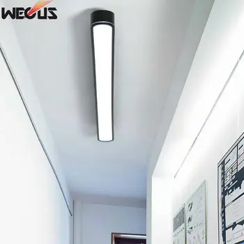 Paprasta Šiuolaikinės Aliuminio Juostelės Biuras Šviesos diodų (LED Lubų šviestuvas Studijų Praėjimo Koridorius Biuro Šviestuvai