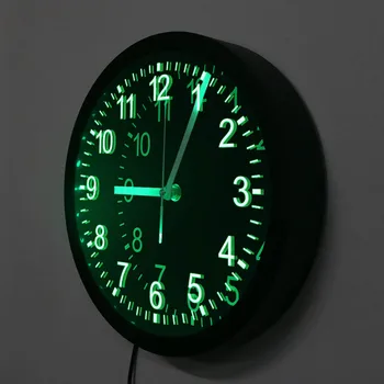Paprasta arabiškais Skaitmenimis LED Neon Sieninis Laikrodis Numeriai Spalva Keičiasi Silent Šviesos Siena Žiūrėti Minimalistinis Namų Puošybai Horologe