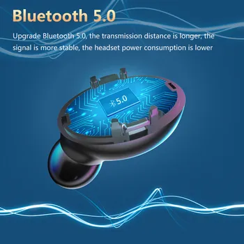 Bluetooth 5.0 Ausinės Belaidės Ausinės Stereo Sporto Belaidės Ausinės, Ausinių Rankų Galia 