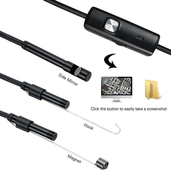 Endoskopą USB, Android Endoskopą vaizdo Kameros Vandeniui Tikrinimo Borescope Lanksčios Kameros 5.5 mm 7mm, skirta 