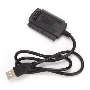 USB 2.0 Į IDE, SATA Adapteris Kabelis 4 Pin Maitinimo Laidas 2.5 3.5 