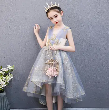 China Nėrinių Gėlių mergaičių Suknelės Vestuvėms Inscenizacija Kamuolys Suknelė Vaikams Prom Dress up Šventosios Komunijos Drabužiai Mergaitėms