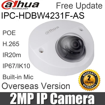 2MP IP vaizdo kamera IPC-HDBW4231F-KAIP IR20m Mini Dome Network camera H. 265 poe Built-in Mic, SD kortelės lizdas saugumo kameros originalas