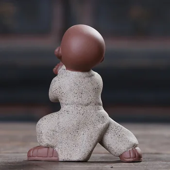 Kūrybinės Dovanos Chi Kung Fu Kid Keramikos Miniatiūriniai Statula Namų Dekoro Priedai Zen Lėlės Statulėlės Namų Dekoro Rankdarbiai