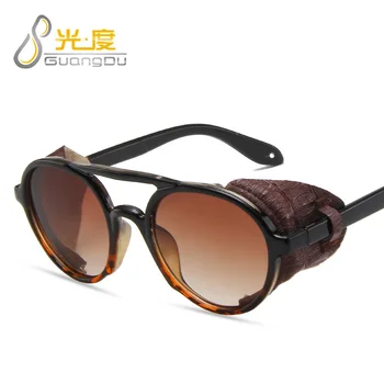 Steampunk polit akiniai nuo saulės moterims, vyrams 2019 poliarizuota uv400 aukštos kokybės futuristinis kietas saulės akiniai oculos de sol feminino