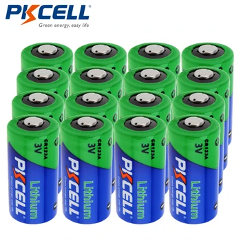 16Pcs*PKCELL CR123A Baterijos 16430 2/3A CR123 CR17345 17345 LiMnO2 1500mAh 3V Ličio Baterija Baterijos