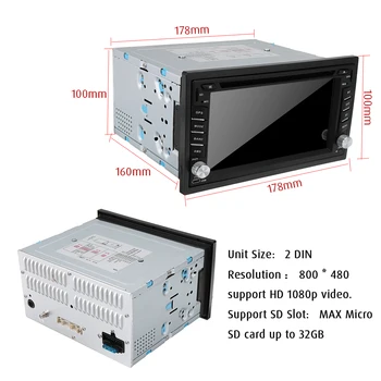 2 Din 6.2 Car DVD Player Multimedia Radijas Stereo MP5 GPS SAT NAV 