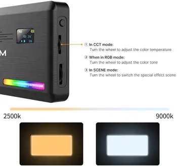 VIJIM VL196 RGB LED Vaizdo Šviesos su Medaus Rėmas Soft Light su integruota 3000mAH Kameros Fotografijos Užpildyti Šviesos Lempa 