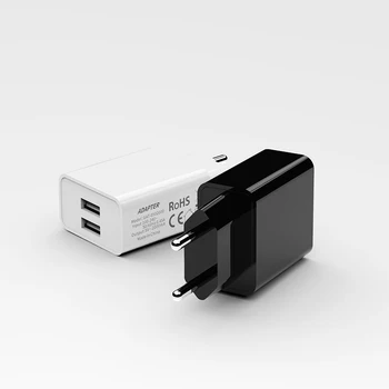 Hannord ES Prijunkite Įkroviklį 5V2A Dual USB Įkrovimo lizdas Maitinimo Adapteris Kelionės Įkroviklis Smart Įkrovimo Adapteris, skirtas Mobiliojo ryšio Telefoną, Planšetinį