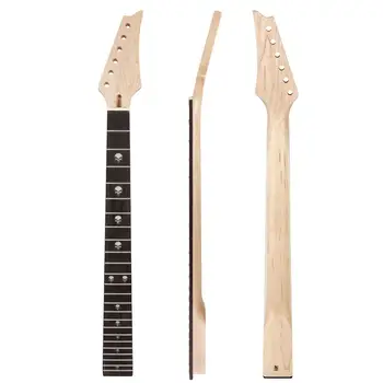 Kmise Elektrinės Gitaros Kaklo 24 Didelės Frets Kanados Klevo Varžtas Ant HPL Fretboard C Formos
