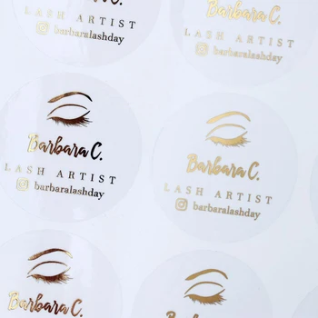 Custom Blakstienų Logotipas Etiketės, Lipdukai, Aišku, Aukso Folija Blakstienų etiketės puikus Blakstienų Asmeninį Eyelasehes Plėtiniai