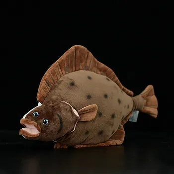 1pc 42cm modeliavimas Realus Plekšnė Kimštiniai Žaislai, Jūros Gyvūnų, Pliušinis Žaislas, Minkšti Plokščiųjų Pliušinis Lėlės Peluche Tropinės Žuvys