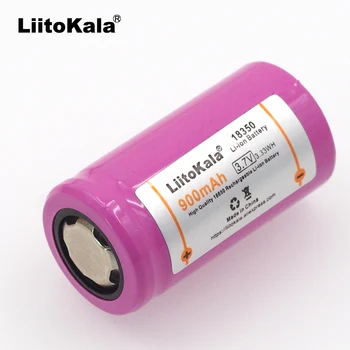 Liitokala ICR18350 ličio baterijos 900 mAh baterija 3.7 V galia cilindro elektroninis rūkymas lempos