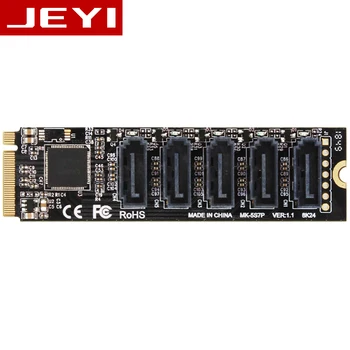 JEYI JMS585-Slim JMS585 5Port SATA 5*sata 5xSATA M. 2 nvme į sata pci - e PCIE sata disko masyvo 5 KORTELIŲ RAID0 RAID1 RAID10 U2