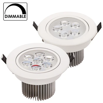 Pritemdomi Įleidžiamas led downlight 3W 4W 5W 7W tamsos LED Spot šviesos diodų (led lubų šviestuvas AC 110V, 220V