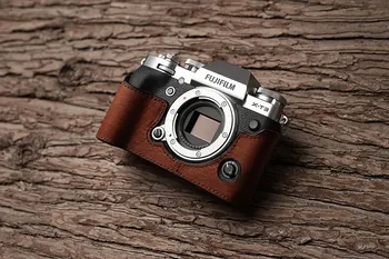 Ponas Akmens Prekės Rankų darbo natūralios Odos Fotoaparato krepšys Krepšys Pusę Kūno Fotoaparatą Fujifilm XT3 FUJI X-T3