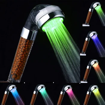Karšto Pardavimo Vonios kambarys Dušo Fantasy 7 Spalvų LED Dušo Galva SPA Anijonas Vandenį Taupanti Dušo Galvutė