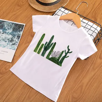 Vaikai Marškinėliai Berniukams 2020 Metų Vasaros Vaikų Drabužių Kaktusiniai Augalai Mielas Pyplys Mergina Marškinėliai 