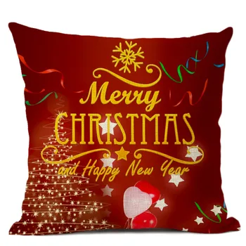 Santa Claus 45 * 45cm elnių Kalėdų eglutė dovanų modelis lino apkabinti užvalkalas automobilių, namų sofos apdailos užvalkalas dvipusis