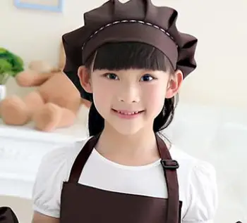 Vaikų užsakymą prijuostė virtuvės kepimo tapybos klasės namų valymas rankovės skrybėlę vaikų piešimo prijuostė spausdinti logotipą