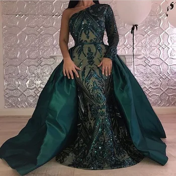 VARBOO_ELSA Saudo Arabija ilgomis Rankovėmis Undinė Vakaro Suknelės 2019 Dubajus Kaftan Musulmonų vyno raudona china Oficialų Prom dresses 2018