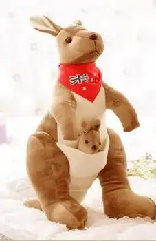 Aukštos kokybės minkštas pliušinis žaislas didelis kengūra 70cm žaislas, Kalėdų, gimtadienio dovana ,d1135